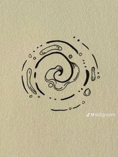 an ink drawing of the letter s in a circle