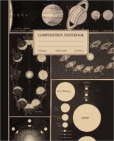 an old book with different planets and their names