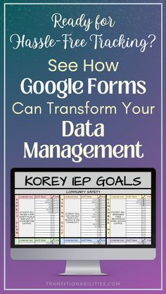 a computer screen with text that reads, ready for google forms can transform your data management