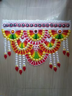 Siddhis rangoli art Deepawali Rangoli, Attractive Rangoli Designs, Diwali Rangoli Designs, Rangoli For Diwali, Rangoli Diwali, Pots Diy