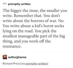 a tweet with the caption for author richard price's writing project