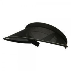 Visor - Black UV 50+ Protection Clip On Visor | Coupon Free | e4Hats.com Tennis Visor, Hoodie Creepypasta, Sweat Band, Diy Sweatshirt, Playing Golf, Coupon Design, Big Hat, Visor Hat, Golf Outfits Women