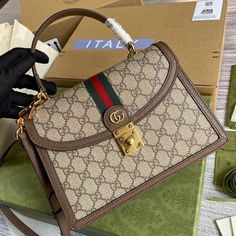 Size: Standard Size It comes with Dust box, Care manual, Tag, and Paper bag. Evening Clutch Bag, Gucci Bags, Lady Dior Bag, Cambodia, Louis Vuitton Damier, Gucci Bag, Evening Bags, Mini Bag, Paper Bag