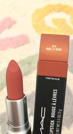 5 Beautiful nude lipsticks from Mac Cosmetics | Lipstick Shades | i take you Mac Lipstick Mull It Over, Top Mac Lipsticks, Makeup Vanity Decor, Tan Makeup, Mac Powder Kiss, Mac Make Up