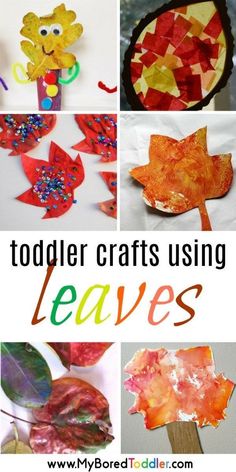 toddler crafts using leaves for fall