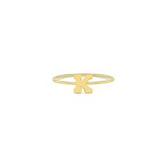 Zoë Chicco 14kt Gold Initial Letter Ring K Ring, Word Ring, Gold Initial Ring, Letter Ring, Letter K, Initial Ring, Gold Initial, Ring Sizer, Initial Letter