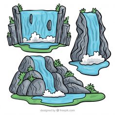 an image of a cartoon waterfall