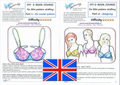 an advertisement for bras with the british flag on it and instructions to wear them