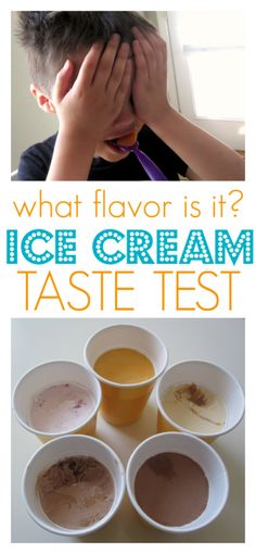 what flavor is it? ice cream taste test for toddlers and older children to use