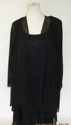 Retailed price- $250.00 sold more than 10,000  pcs can be worn for special  occasion, churches, parties ch-1500/1504-black size & measurement: dress 1x: bust 50'',  waist -50'',hip - 54''  length -48'' jacket  1x:     length -37'' 3x                                           4x                              dress                               dress bust-58''                          bust-62'' waist-58''                       waist-62'' hip -    62''                       hip -   66''  dress length-48''    dress length-48'' 5x                                            6x jacket length-37''   jacket length-37'' dress                               dress bust-66''                          bust-70'' waist-66''                       waist-70'' hip -    70''                       hip -   74''  dr Black Formal Dress With Overlay, 60 Dress, Mother Bride, Womens Robes, Bride Dresses, Mother Of The Bride Dresses, Bride Dress, Mother Of The Bride, Amazing Women