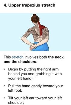 Trapezius Stretch, Nervus Vagus, Neck And Shoulder Exercises, Physical Therapy Exercises, Neck Exercises, Posture Exercises, Yoga Iyengar, Easy Yoga Workouts, Back Pain Exercises