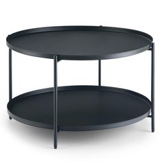 two tiered black trays with metal legs