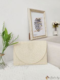 Bird in Bag - Straw Bag with Solid Color Flap Summer Clutch, Neutral Bag, Ribbon Yarn, Crochet Clutch, Envelope Bag, Bag Crochet, Evening Clutch Bag, Evening Clutch, Style Minimalist