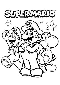 the super mario bros coloring pages for kids to color and play with on their own