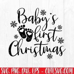 baby's first christmas svg cut file for cricut and silhouettes