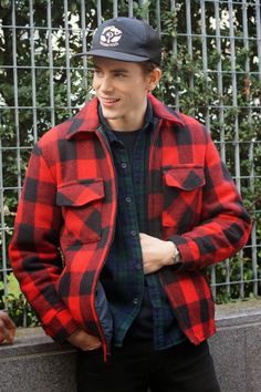 Lumberjack Plaid, Men Fashion Casual Shirts, Sharp Dressed Man, Men Street, Dec 8, Boys Jacket, Mens Casual Outfits, Mens Street Style