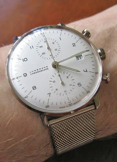 Junghans Max Bill Chronoscope - $1,550 Junghans Max Bill Chronoscope, Max Bill Chronoscope, Junghans Max Bill, Junghans Watch, Stylish Watches Men, Hand Wound, Max Bill, Affordable Watches, Amazing Watches