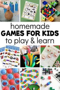 homemade games for kids to play and learn