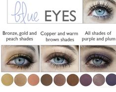 Easy Eyeshadow For Beginners Blue Eyes, Blue Eye Color Makeup, How To Make Your Eyes Look More Blue, Fall Makeup Looks For Blue Eyes Natural, Eye Shadow For Grey Eyes, Eye Shadow Blue Eyes Fair Skin, Eye Shadow Colors For Blue Eyes, Everyday Eyeshadow For Blue Eyes, How To Make Blue Eyes Pop