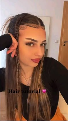 Easy Hairstyles For Thick Hair, Hairdos For Curly Hair, Peinados Fáciles Para Cabello Corto, Haircuts Straight Hair, Hair Ponytail Styles, Penteado Cabelo Curto