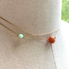 Stylish and simple.Features a red aventurine gemstone, a small mint green glass bead, nylon cord.The necklace is 14” with a 2” extension.The necklace will be gift boxed. Red Aventurine, Simple Choker, Tiered Necklace, Multi Chain Necklace, Gemstone Choker, Flower Choker, Stone Choker, Necklace Stone, Boho Choker