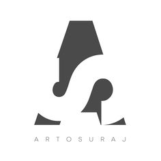 the logo for artosuraj is shown in black and white, with an abstract design