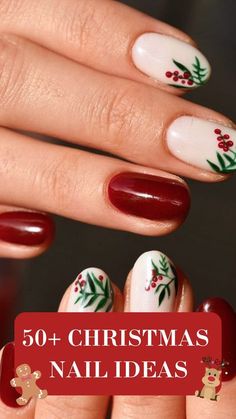 Manicure Christmas, Penguin Nails, Candy Cane Nails, Christmas Gel, Red Christmas Nails, Festive Nail Art, Christmas Nails Easy, Cute Christmas Nails, Christmas Gel Nails