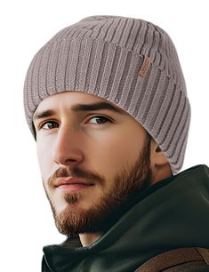 PRICES MAY VARY. 100% merino wool beanie, one size fits all, unisex wool hat for men women size: 8" high, 8 1/2" width, 3" cuff width. Merino wool hat weight: 3.5 oz (100g)/Pc. Non-Itchy Wool Hat for men women made of 100% refined merino wool, easy to machine wash cold like regular clothes, so that you don't end up shrinking your wool hat. Heating, breathable, moisture wicking and UV protection, doesn't hold onto body odor or contribute to micro-plastics. The ribbed knit gives this cuff beanie a Beenie Hat, Micro Plastics, Wool Hat Men, Crochet Mens Hat, Bald Men Style, Beanie For Men, Bald Men, Warm Winter Hats, Hat For Men