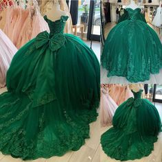 Emerald Green Ball Gown Quinceanera Dresses Applique Beaded Off Shoulder Sweet16.  "This pin contains affiliate links, which means I may earn a commission at no cost to you extra for you". 
#affiliate #advertising" Emerald Quinceañera Dress, Dark Green Dress Quinceanera, Emarld Green Quinceanera Dresses, Quincenera Dresses Emerald, Dark Green 15 Dresses Quinceanera, Emerald Green Quince Dress With Cape, Royal Green Quinceanera Dresses, Quinceanera Emerald Green Dresses, Quinceanera Dark Green Theme