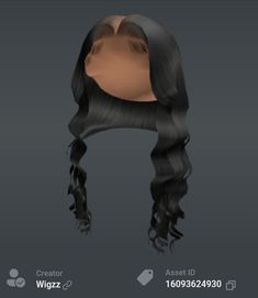 an animated image of a woman's head with long black hair