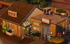 an animated image of a small restaurant