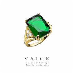 VAIGE Ring Timeless Emerald Green Stone Gold Ring 925 Sterling Silver Embrace the enchanting allure of the VAIGE Ring, a masterpiece that celebrates the timeless beauty of emerald green. This exquisite gold ring is thoughtfully crafted from high-quality 925 Sterling Silver, ensuring both durability and elegance. Key features of the VAIGE Ring include: Stunning Emerald Green Zircon Stone: The centerpiece of this ring is a breathtaking zircon stone, meticulously set in a secure prong setting that Elegant Open Ring As Gift For Her, Elegant Ring Jewelry As Gift For Her, Luxury Emerald Ring With Vs Clarity For Gift, Exquisite Cubic Zirconia Emerald Ring As A Gift, Luxury Emerald Ring With Vs Clarity As Gift, Timeless Emerald Ring With Accent Stones As Gift, Elegant Open Emerald Ring With Vvs Clarity, Elegant Crystal Ring With May Birthstone, Elegant Yellow Gold Ring As Gift For Her