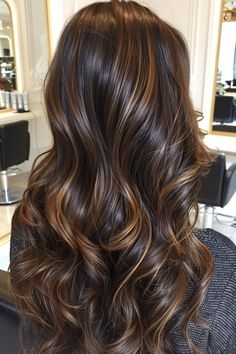 79+ Sunkissed Brunette Hair Ideas Dark Brown Hair With Light Brown Lights, Sunkissed Highlights Brown Hair, Sunkissed Brunette Balayage, Carmel Balayage Brunettes, Classic Balayage, Sunkissed Brunette Hair, Sunkissed Brunette, Brunette Hair Ideas, Carmel Highlights