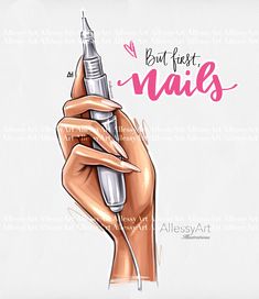 Master Logo, Nail Signs, Nail Master, Painted Illustration, Personalized Logo, Tablet Computer, Logo Illustration