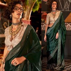 Embrace elegance and sophistication with our Viscose Satin Handloom Saree. Crafted with meticulous attention to detail, this saree features a luxurious satin finish that drapes beautifully, offering a silky-smooth texture. The deep Green hue exudes timeless charm and versatility, making it perfect for Party and festive celebrations. Elevate your wardrobe with this stunning piece that combines classic beauty with modern grace --------------------------------- S A R E E ● D E T A I L S --------------------------------- ● Fall and Edging : Done ● Tassel : See in Option ● Petticoat : On request Extra Charges ● Drapping Saree (Ready to wear) : On Request Extra Charges ● Blouse : Matching Unstitched Piece (See in option) ● Occasion : Wedding, Party, Festive, Function ● Type: Bollywood ● Includes Elegant Semi-stitched Festive Blouse Piece, Festive Semi-stitched Elegant Blouse Piece, Festive Elegant Semi-stitched Blouse Piece, Formal Art Silk Pre-draped Saree With Self Design, Formal Festive Anarkali Pre-draped Saree, Elegant Festive Unstitched Blouse Traditional Wear, Formal Bollywood Cotton Silk Blouse Piece, Elegant Semi-stitched Saree For Navratri, Formal Pre-draped Saree With Zari Weaving For Eid