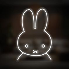 Adorable Miffy Rabbit LED Neon Sign Miffy Lamp, Neon Lamp, Bar Led, Wedding Neon Sign, Neon Design, Cute Decor, Neon Wedding, Led Neon Lighting, Coffee Signs