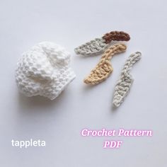 crochet pattern for baby bonnets and booties on white background with text overlay