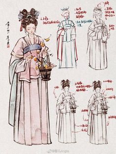 Hanfu Drawing Tutorial, Ancient China Aesthetic, Ancient China Clothing, Traditional Japanese Kimono, Japanese Drawings, Fairy Artwork, Digital Portrait Art, China Art, Anime Drawings Tutorials