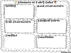 the elements of fairy tales worksheet for students to practice reading and writing skills