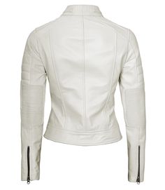 Off White Slim Fit Leather Jacket For Women
Indulge in sophistication with our Women's Padded Off White Fitted Biker Leather Jacket. Meticulously tailored for a sleek fit, this jacket boasts padded insulation for both style and warmth. The biker-inspired design adds an edgy touch, making it a versatile and fashionable addition to your wardrobe. Elevate your look with this chic and cozy statement piece. Fitted Biker Jacket With Padded Collar For Fall, Fitted Fall Biker Jacket With Padded Collar, Fitted Leather Jacket With Padded Collar, Fitted Biker Leather Jacket For Winter, Fitted Leather Jacket With Padded Collar For Fall, Fitted Quilted Biker Jacket For Fall, Quilted Fitted Biker Jacket For Fall, Fitted Leather Jacket With Padded Collar For Winter, Fitted Quilted Biker Outerwear