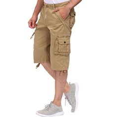 Men Classic Casual Fit Cargo Shorts: Multi Pockets Design, 2 Sides Pockets, 2 Leg Cargo Pockets With Zipper, 2 Back Pockets, Stylish And Functional For Safely Storing Your Cell-Phone, Tools, Wallet, And Other Items In An Enclosed Pocket. Elastic Waist For Adjustable Will Make The Shorts Fit You Perfect. Loose Leg Design With Elastic Drawstring. Zipper Closure With Button. Just Ask For Available Sizes: 30, 36, 40, 42 Item No. Dc058 Casual Brown Cargo Pants For Summer, Brown Cargo Pants For Summer, Brown Utility Cargo Pants For Summer, Brown Cotton Cargo Shorts With Side Pockets, Brown Cargo Shorts With Pockets For Summer, Casual Brown Cargo Shorts, Casual Brown Cargo Shorts For Summer, Brown Summer Cargo Shorts With Side Pockets, Brown Summer Cargo Shorts With Pockets