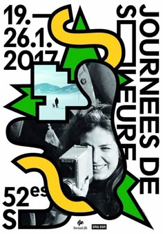 a poster for the festival with an image of a woman holding a camera