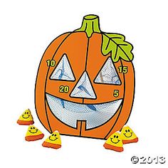 an image of a jack - o'- lantern with pumpkins around it and faces