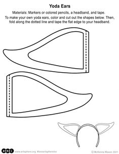 the yoda ears pattern is cut out and ready to be used for sewing projects