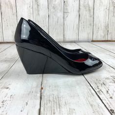 Super Adorable Pair Of Patent Leather Peep Toe Wedges For The Women With Tiny Feet. Sizes Like This Are Very Hard To Come By! Previously Owned But In Great Condition! No Real Noticeable Flaws, Just Some Scuffing On The Bottoms. Otherwise, In Great Shape! Miu Miu Low Heel Patent Leather Heels, Miu Miu Patent Leather Low Heels, Miu Miu Heels With Sculpted Heel And Round Toe, Miu Miu Platform Heels With Round Toe, Miu Miu Closed Toe Heels For Formal Occasions, Miu Miu Closed Toe Formal Heels, Miu Miu Formal Closed Toe Heels, Patent Leather Wedge Heels With Reinforced Heel, Black Wedge Heels With Reinforced Heel