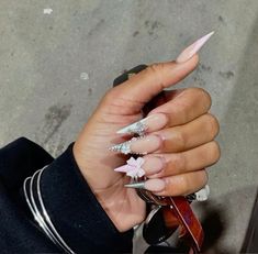 @ad0reamiya Nails Shorties, 22th Birthday, Nails Stiletto, Lavender Nails, Stiletto Nails Designs, Her Nails