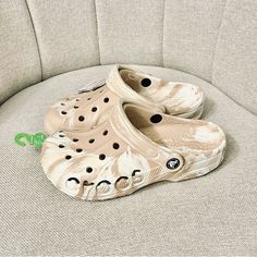 Brand New With Tags. Size: M4 / W6 Color: Chai Multi Details & Care Marbled Patterns Add Trendy Detail To This Classic And Comfortable Crocs' Clog. Cushioned Insole Synthetic Upper, Lining And Sole Imported Marble Crocs, Croc Platforms, White Crocs, Crocs Clog, Platform Clogs, Women's Crocs, Strappy Wedges, Rubber Shoes, T Strap Sandals