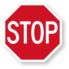 a red stop sign on a white background