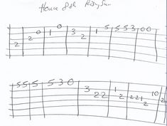 the guitar tabs are labeled with numbers and symbols for each instrument, as well as their corresponding chords