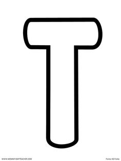 the letter t in black and white